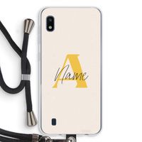 Amber Script: Samsung Galaxy A10 Transparant Hoesje met koord