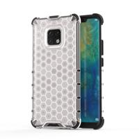 Schokbestendige honingraat PC + TPU Case voor Huawei mate 20 Pro (transparant)