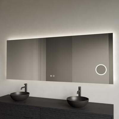 Spiegel Gliss Design Lumin Rechthoekig 140 x 70 cm Incl. Spiegelverwarming, Scheerspiegel en Indirect LED-verlichting Rondom Gliss Design