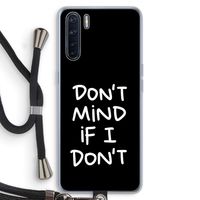Don't Mind: Oppo A91 Transparant Hoesje met koord