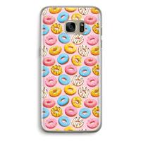 Pink donuts: Samsung Galaxy S7 Edge Transparant Hoesje