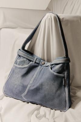 Grote leren tas studio - BLUE - U