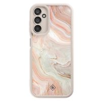 Samsung Galaxy A14 beige case - Marmer waves