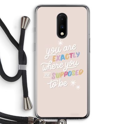 Right Place: OnePlus 7 Transparant Hoesje met koord