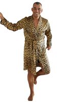 Satijnen peignor panterprint - Satin Luxury
