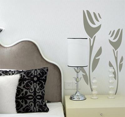 Sticker modern rozen