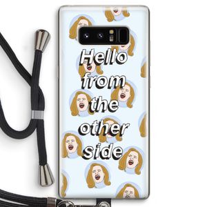 Hello: Samsung Galaxy Note 8 Transparant Hoesje met koord