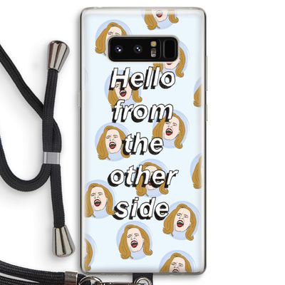 Hello: Samsung Galaxy Note 8 Transparant Hoesje met koord