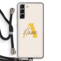 Amber Script: Samsung Galaxy S21 Transparant Hoesje met koord