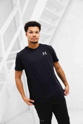 Under Armour Embroidered Heavyweight T-Shirt Heren Zwart - Maat XL - Kleur: Zwart | Soccerfanshop