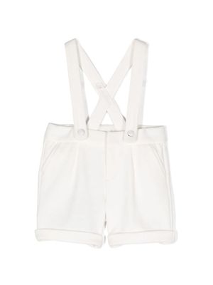 Dolce & Gabbana Kids salopette courte texturée à bretelles détachables - Blanc