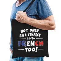 Not only perfect French / Frankrijk cadeau tas zwart voor heren - thumbnail