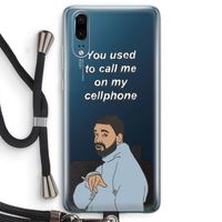 Hotline bling: Huawei P20 Transparant Hoesje met koord