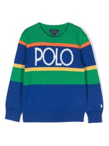 POLO RALPH LAUREN KIDS pull en maille intarsia - Bleu