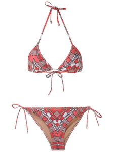 Amir Slama bikini imprimé à bonnets triangles - Rouge