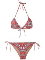 Amir Slama bikini imprimé à bonnets triangles - Rouge - thumbnail