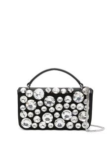 Moschino mini sac à ornements en cristal - Noir