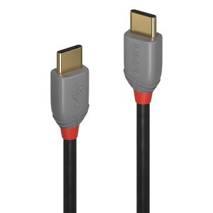 Lindy 36873 3m USB C USB C Mannelijk Mannelijk Zwart, Grijs USB-kabel