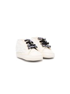 Balmain Kids bottines en cuir à lacets - Tons neutres