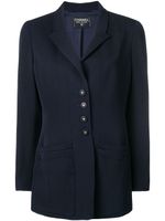 CHANEL Pre-Owned layered pockets blazer - Bleu - thumbnail