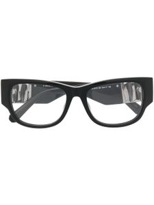 Swarovski lunettes de vue carrées à ornement en cristal - Noir