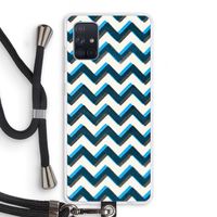 Onderbroken lijn: Samsung Galaxy A71 Transparant Hoesje met koord