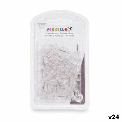 Punaises Transparant Metaal Plastic (24 Stuks)