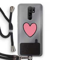 Hartje: Xiaomi Redmi 9 Transparant Hoesje met koord