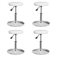 Eetkamerstoelen 4 st kunstleer wit