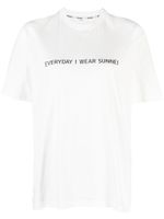 Sunnei t-shirt en coton à slogan imprimé - Blanc - thumbnail