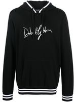 Dolce & Gabbana hoodie imprimé à lien de resserrage - Noir