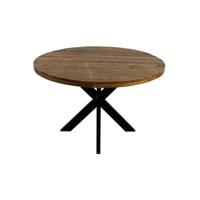 Ronde Eettafel Melbourne - 80 - Naturel/Zwart - Mango