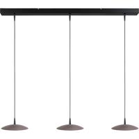 Masterlight 3-lichts hanglampScala 100cm zwart met nikkel Ø 20cm - 2191-05-37-100-3-20