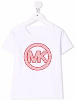 Michael Kors Kids t-shirt à logo brodé - Blanc