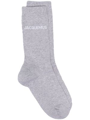 Jacquemus chaussettes Les Chaussettes Jacquemus en intarsia - Gris