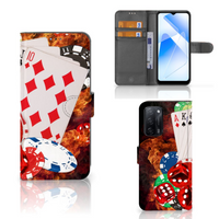 OPPO A16/A16s/A54s Wallet Case met Pasjes Casino