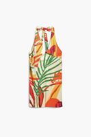 Tropische korte jurk - WHITE - XL