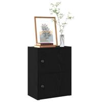 Boekenkast 40x24x52 cm bewerkt hout zwart eikenkleurig