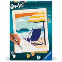 CreArt 24x30 cm Ontspan op het strand, Volwassene, Schilderen op nummer, 23897, Ravensburger