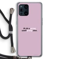 uzelf graag zien: Oppo Find X3 Pro Transparant Hoesje met koord