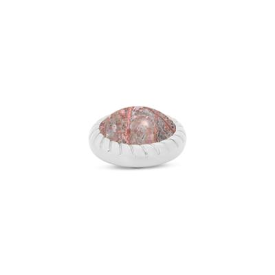 Melano Vivid Rope Steentje Red Leopard Zilver