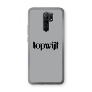 Topwijf Grijs Zwart: Xiaomi Redmi 9 Transparant Hoesje