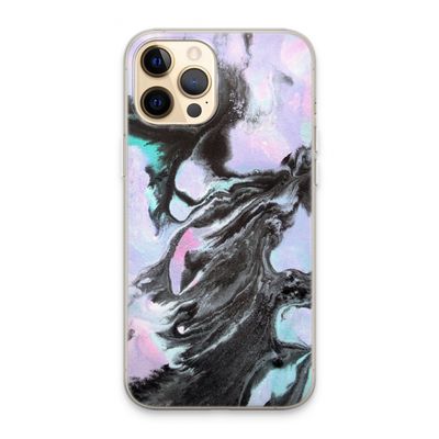 Pastel zwart: iPhone 13 Pro Max Transparant Hoesje