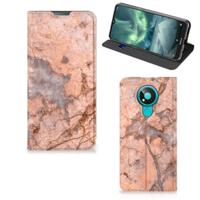 Nokia 3.4 | Standcase | Marmer Oranje
