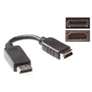 ACT 15 cm Verloop kabel DisplayPort male naar HDMI-A female