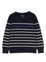 Ralph Lauren Kids pull en coton à rayures - Bleu - thumbnail