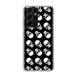 Musketon Skulls: Samsung Galaxy S21 Ultra Transparant Hoesje