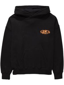 Purple Brand logo-print cotton hoodie - Noir