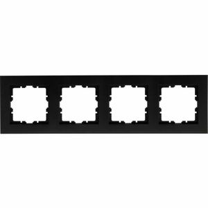 Kopp HK07 Pure afdekraam 4-voudig mat-zwart verticaal of horizontaal te plaatsen 407150007