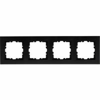 Kopp HK07 Pure afdekraam 4-voudig mat-zwart verticaal of horizontaal te plaatsen 407150007